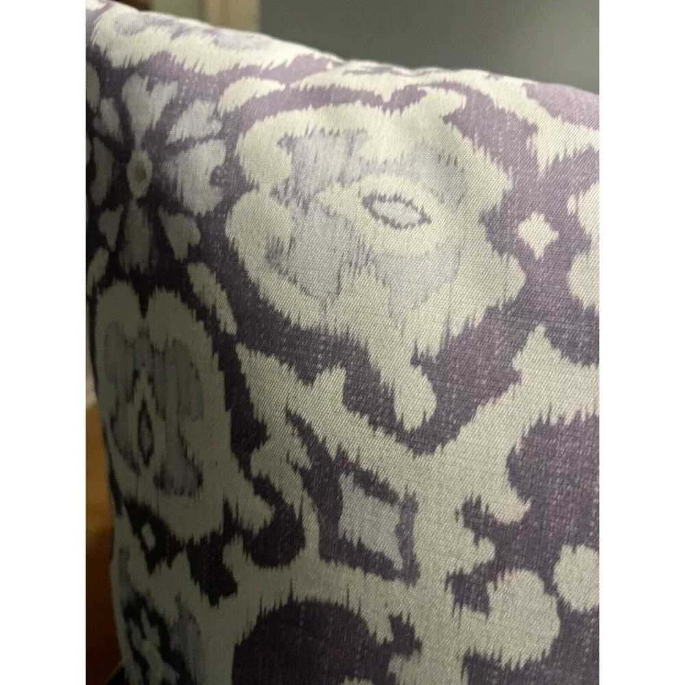 Pottery Barn Purple & White 20” Square Pillow Throw Bed